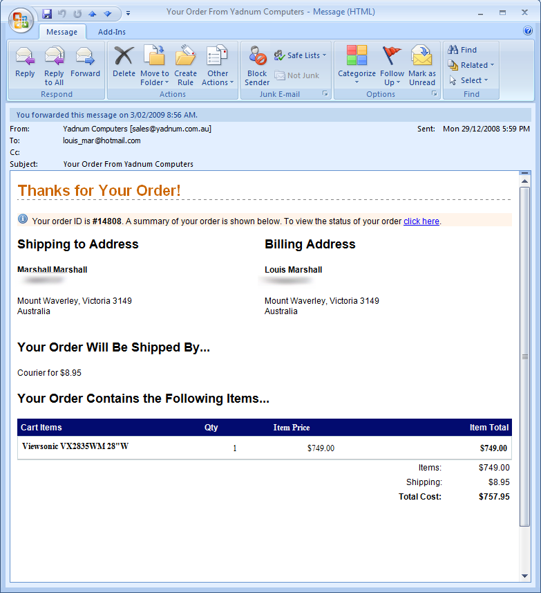 Proof of purchase